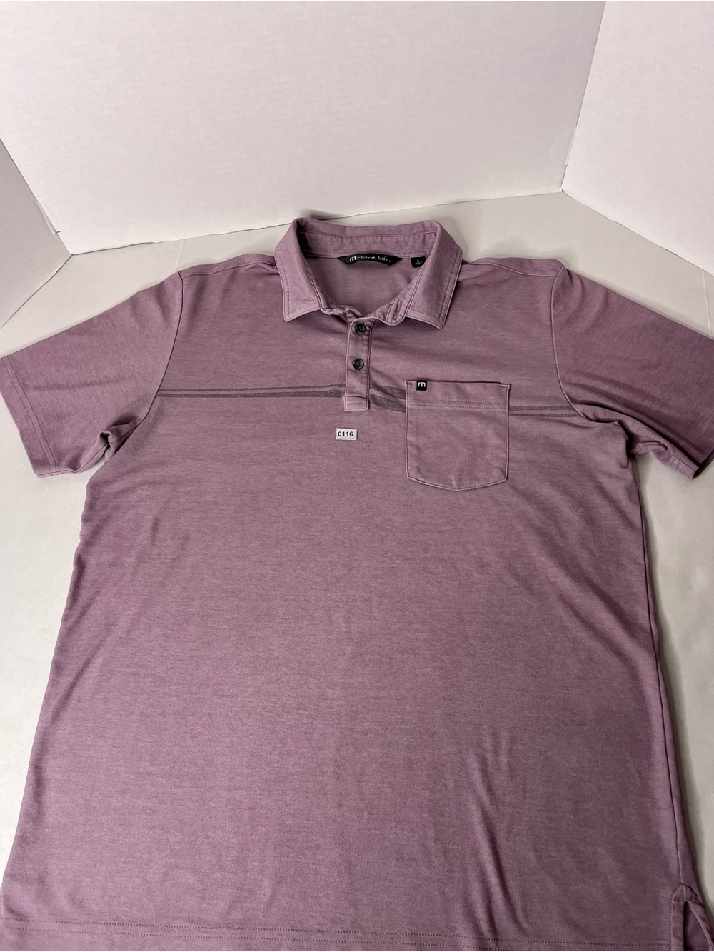 TravisMathew Mauve Heather Polo with Chest Pocket